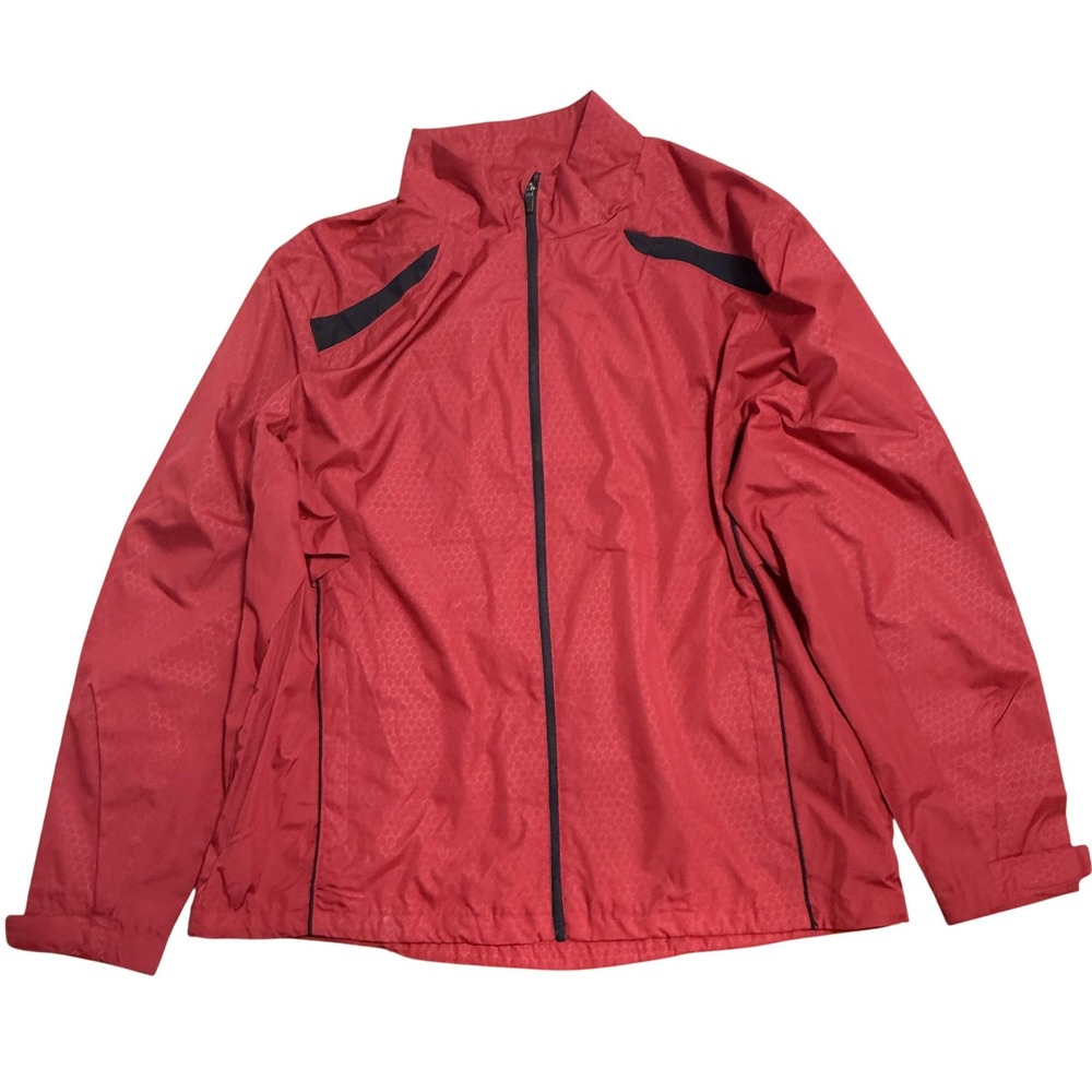 North End Jacket Mens XL Red Full Zip Lightweight Windbreaker Mesh Lined 88188